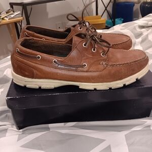 Polo By Ralph Lauren Leather Boat Shoes Mens 11.5D